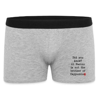 Tasse à cappuccino Al Pacino – Funny Coffee Motif - Boxer Homme - gris chiné - Devant