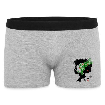 Arbre abstrait avec des fleurs - Boxer Homme - gris chiné - Devant