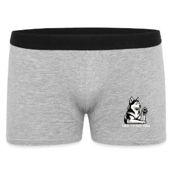 Talk to the Paw Husky Husky Owner Husky Owner - Men's Boxer Shorts - heather grey - Front