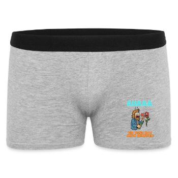Aïe, le mème de la rose mordue - Boxer Homme - gris chiné - Devant