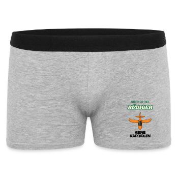 Nicht so Tief Rudiger Flug - Männer Boxer Shorts - Grau meliert - Vorne