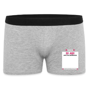 Anniversaire 20 Ans Fille, Mes 20 Ans - Boxer Homme - gris chiné - Devant