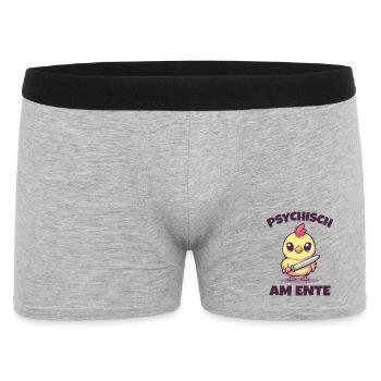 Psychiquement sur le canard drôle de dicton - Boxer Homme - gris chiné - Devant
