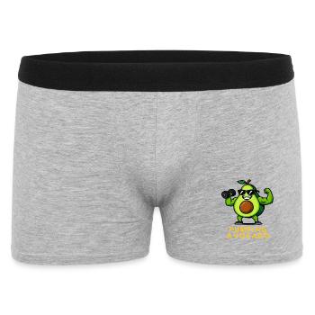 Pumping Avocado Fitness Fruit Vegetable Design - Men's Boxer Shorts - heather grey - Front