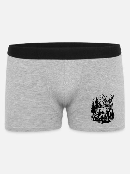 Cerf - Boxer Homme - gris chiné