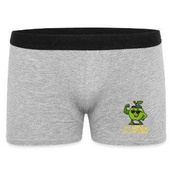 Fruité Fitness Hero Motif de puissance de pomme - Boxer Homme - gris chiné - Devant