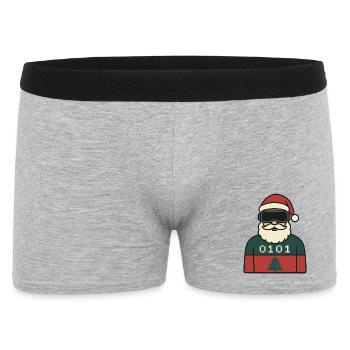Cyber Santa VR Christmas Design - Men's Boxer Shorts - heather grey - Front