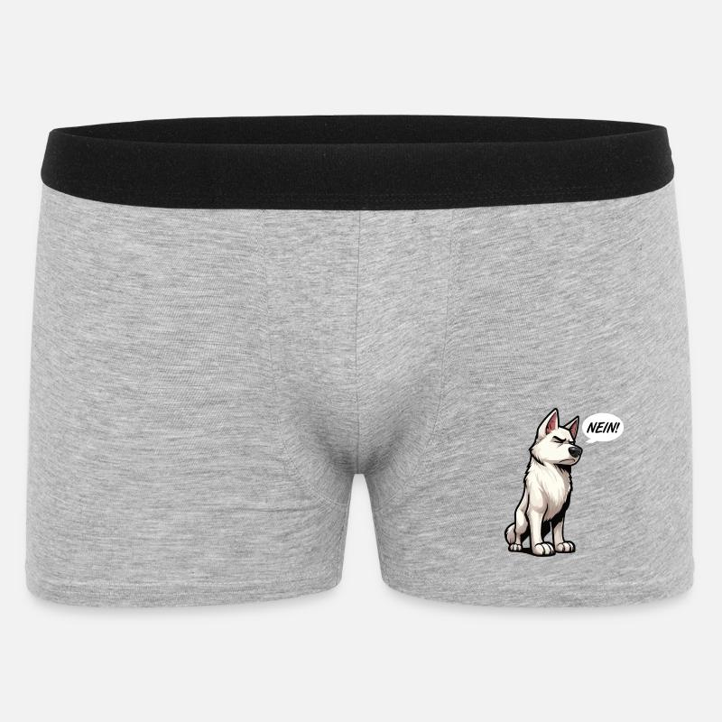 No White Shepherd Shepherd Shepherd Dogs - Men's Boxer Shorts - heather grey