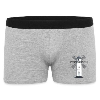 Świnoujście Lighthouse, Hand Drawing Poland - Men's Boxer Shorts - heather grey - Front
