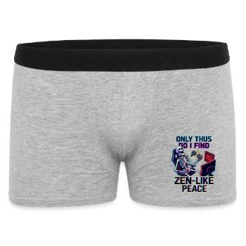 Gamer Rage Zen Frieden - Männer Boxer Shorts - Grau meliert - Vorne