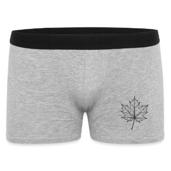 Feuille d’érable métallique brillante - Boxer Homme - gris chiné - Devant
