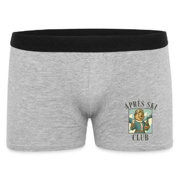 Après Ski Club Marmot Retro Ski Holiday - Men's Boxer Shorts - heather grey - Front