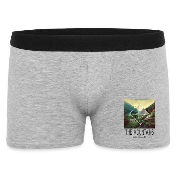 Berg Berge Bergsteigen Wandern Klettern Natur - Männer Boxer Shorts - Grau meliert - Vorne