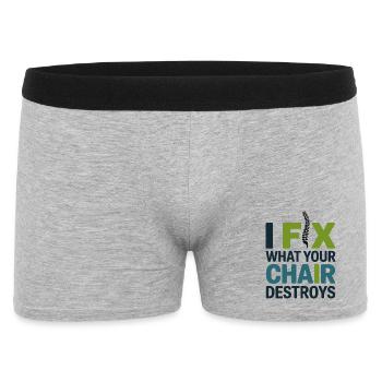 Chiropracteur Je répare ce que votre chaise détruit Pro - Boxer Homme - gris chiné - Devant