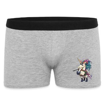 Cornemuses Licorne Colorées - Boxer Homme - gris chiné - Devant