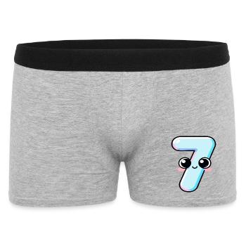 Number 7 Kawaii Cake - Men's Boxer Shorts - heather grey - Front