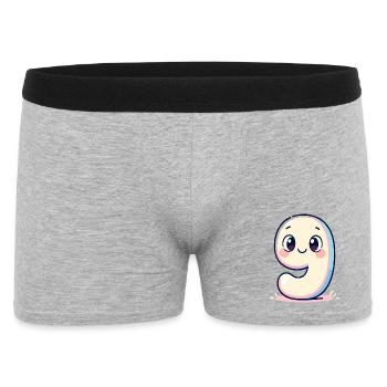 Number 9 Smiling Pastel - Men's Boxer Shorts - heather grey - Front