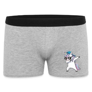 Dessin animé de lunettes de soleil licorne à appliquer à la fraîcheur - Boxer Homme - gris chiné - Devant