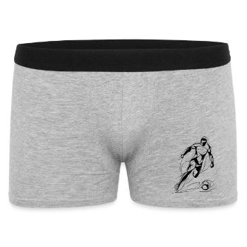 Soccer Player Drawing - Men's Boxer Shorts - heather grey - Front