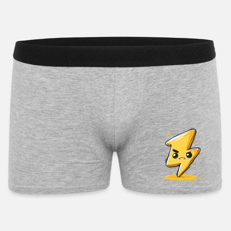 Kawaii Blitz-Pfeil Cartoon - Männer Boxer Shorts - Grau meliert