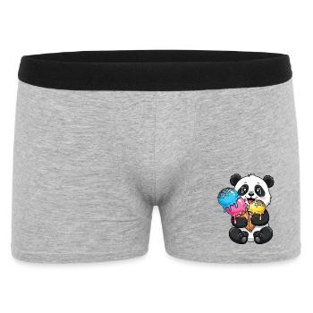 Süßer Panda Cartoon Eis Sommer Süßigkeit - Men's Boxer Shorts - heather grey - Front