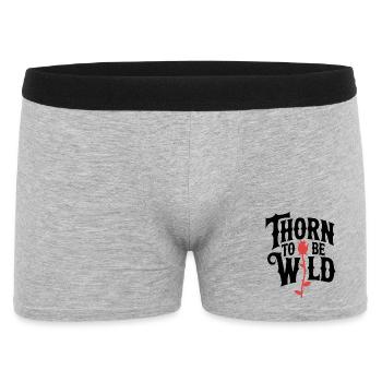 Cerf rose - Boxer Homme - gris chiné - Devant