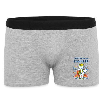 Croyez-moi, je suis ingénieur - pour un peu de contexte - Boxer Homme - gris chiné - Devant