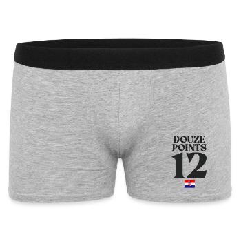 Douze Punkte 12 Eurovision Kroatien - Männer Boxer Shorts - Grau meliert - Vorne