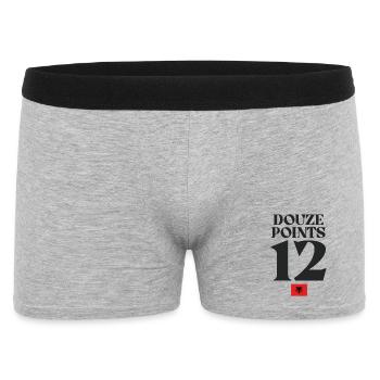 Doze Points 12 Drapeau albanais Eurovision - Boxer Homme - gris chiné - Devant