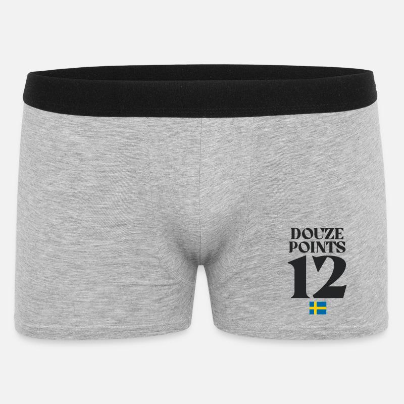Twelve Points Sweden Eurovision - Men's Boxer Shorts - heather grey