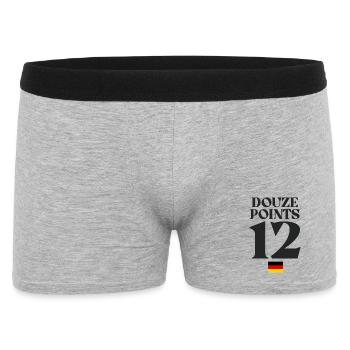 Dutzend Punkte 12 Deutschland Eurovision - Männer Boxer Shorts - Grau meliert - Vorne