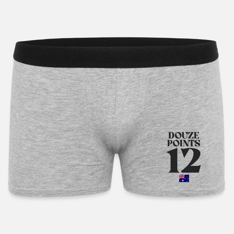 Douze Points Australie Eurovision - Boxer Homme - gris chiné