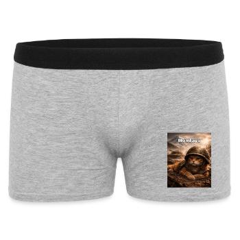 Monday Cat - Männer Boxer Shorts - Grau meliert - Vorne