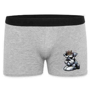 Schnauzer Riesenschnauzer Schnauzerbesitzer - Männer Boxer Shorts - Grau meliert - Vorne