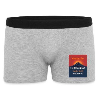 Ille au Soleil Réunion Créole - Boxer Homme - gris chiné - Devant
