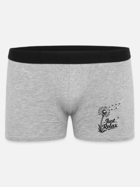 Just Relax Motif – Fun Chill Design - Boxer Homme - gris chiné