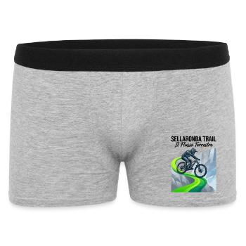 Sellaronda Neon Summit MTB Rider - Men's Boxer Shorts - heather grey - Front