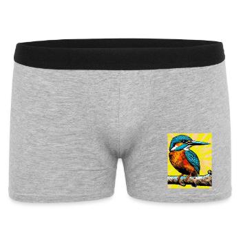 Eisvogel - Männer Boxer Shorts - Grau meliert - Vorne