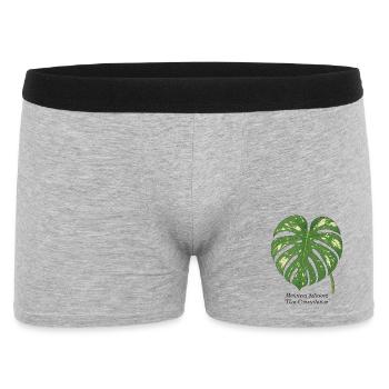 Stylish Plant - Thai Constellation Monstera - Men's Boxer Shorts - heather grey - Front