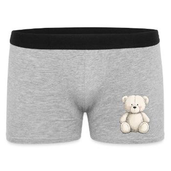 Cute teddy bear full of tenderness - Men's Boxer Shorts - heather grey - Front
