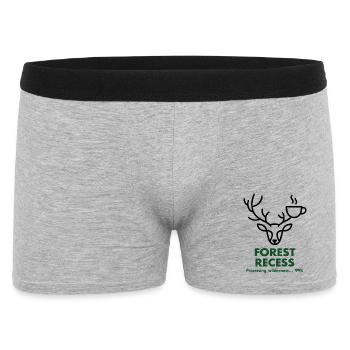 Cerf avec Coupe dans la forêt - Boxer Homme - gris chiné - Devant