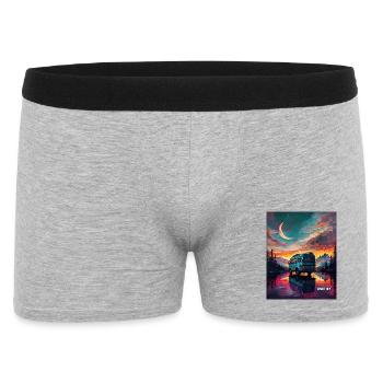 COSMIC TRIP - Surreal Van Life Architecture Art - Boxer Homme - gris chiné - Devant
