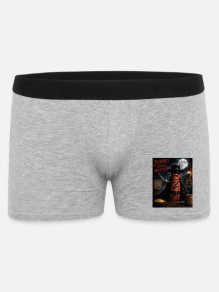 Zorro Horror Würstchen  - Männer Boxer Shorts - Grau meliert