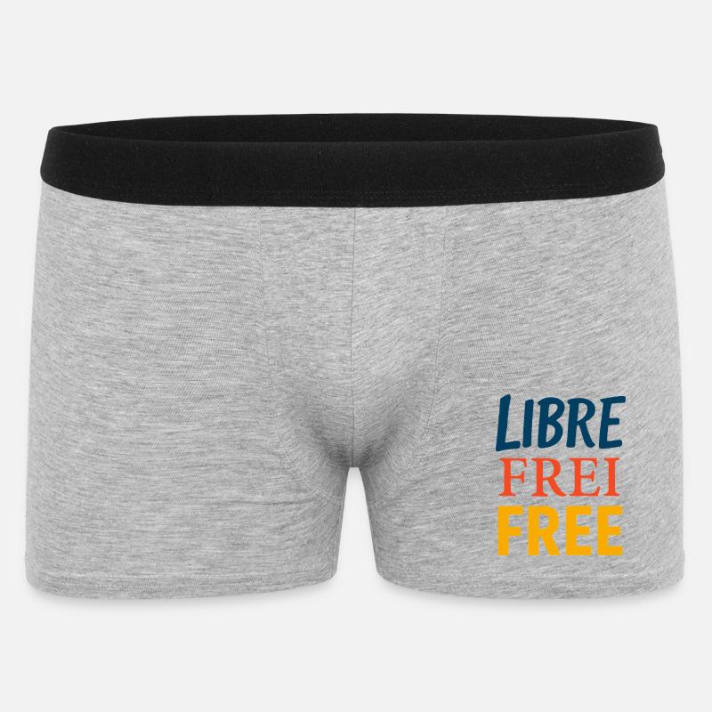 Libre - Boxer Homme - gris chiné