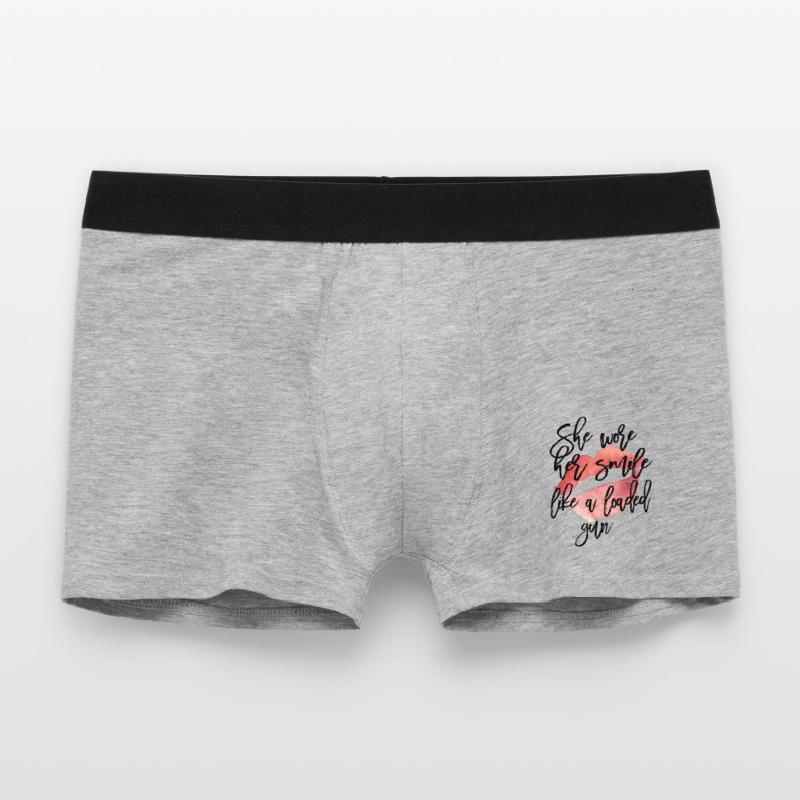 Baiser à lèvres aquarelle avec script Boxer Homme