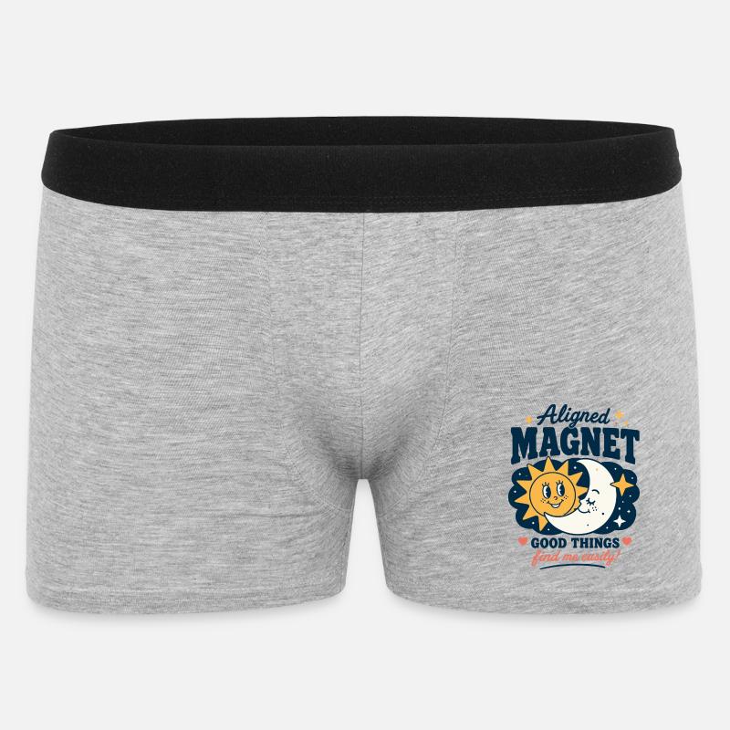 Aligned Magnet Good Things Design - Männer Boxer Shorts - Grau meliert