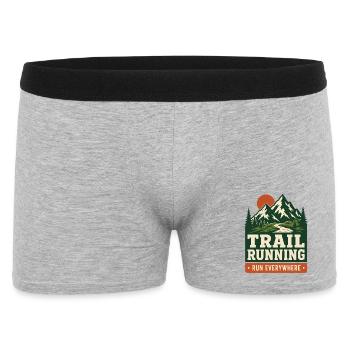 Trail Running - Run Everywhere - Men's Boxer Shorts - heather grey - Front
