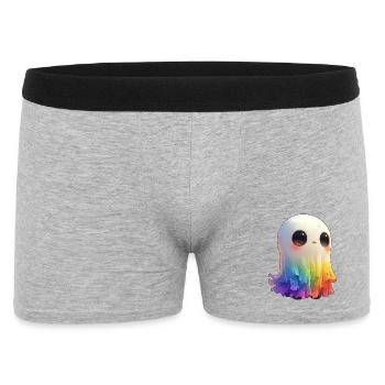 Fantôme arc-en-ciel flippant et mignon - Boxer Homme - gris chiné - Devant