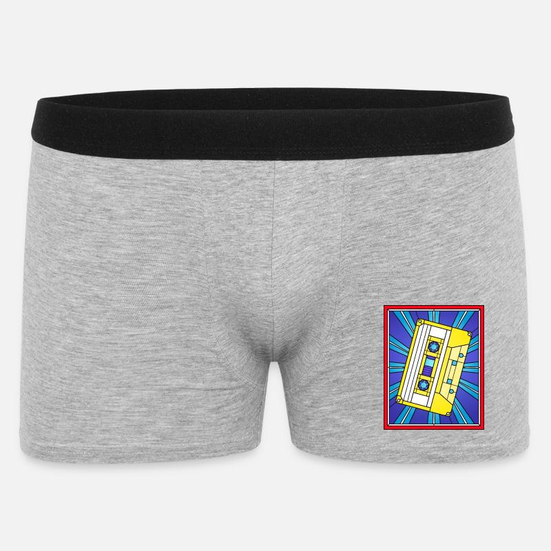 Illustration de cassette en vitrail - Boxer Homme - gris chiné