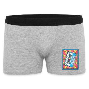 Stained Glass Cassette Tape Illustration - Men's Boxer Shorts - heather grey - Front